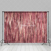 Aperturee - Aperturee Shimmering Pink Foil Fringe Party Event Backdrop
